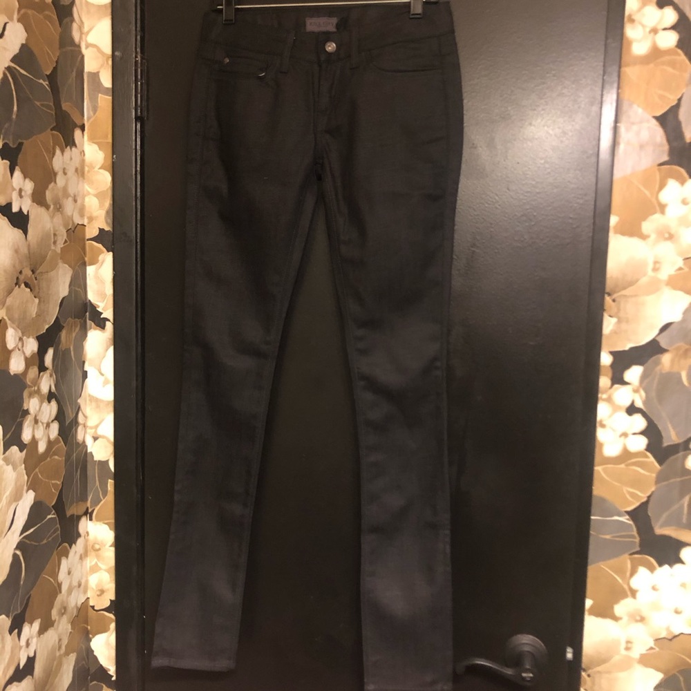 kill city lip service black denim skinny jeans